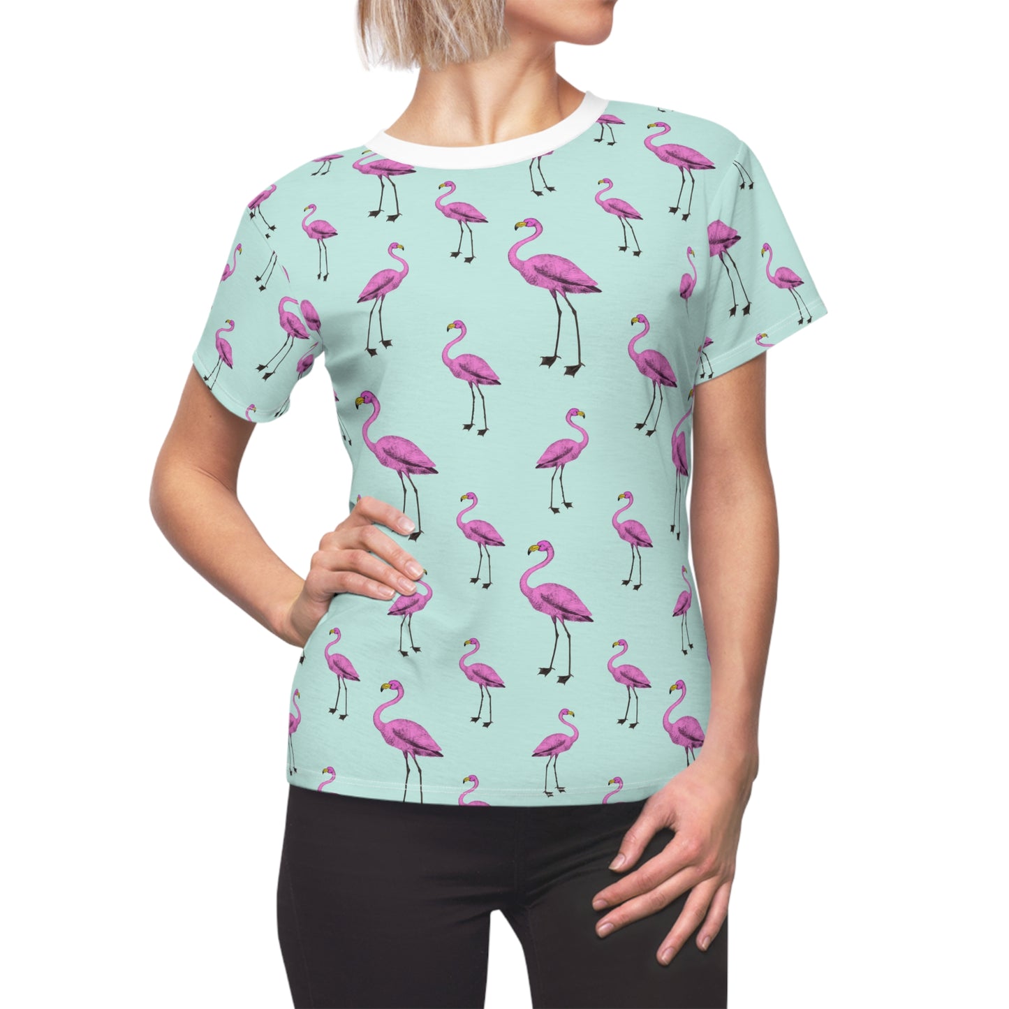 Flipping Flamingos Femme Cut T-Shirt