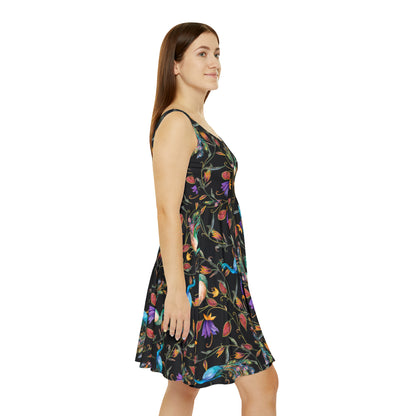 Skater Dress - Peacockin' Large Print