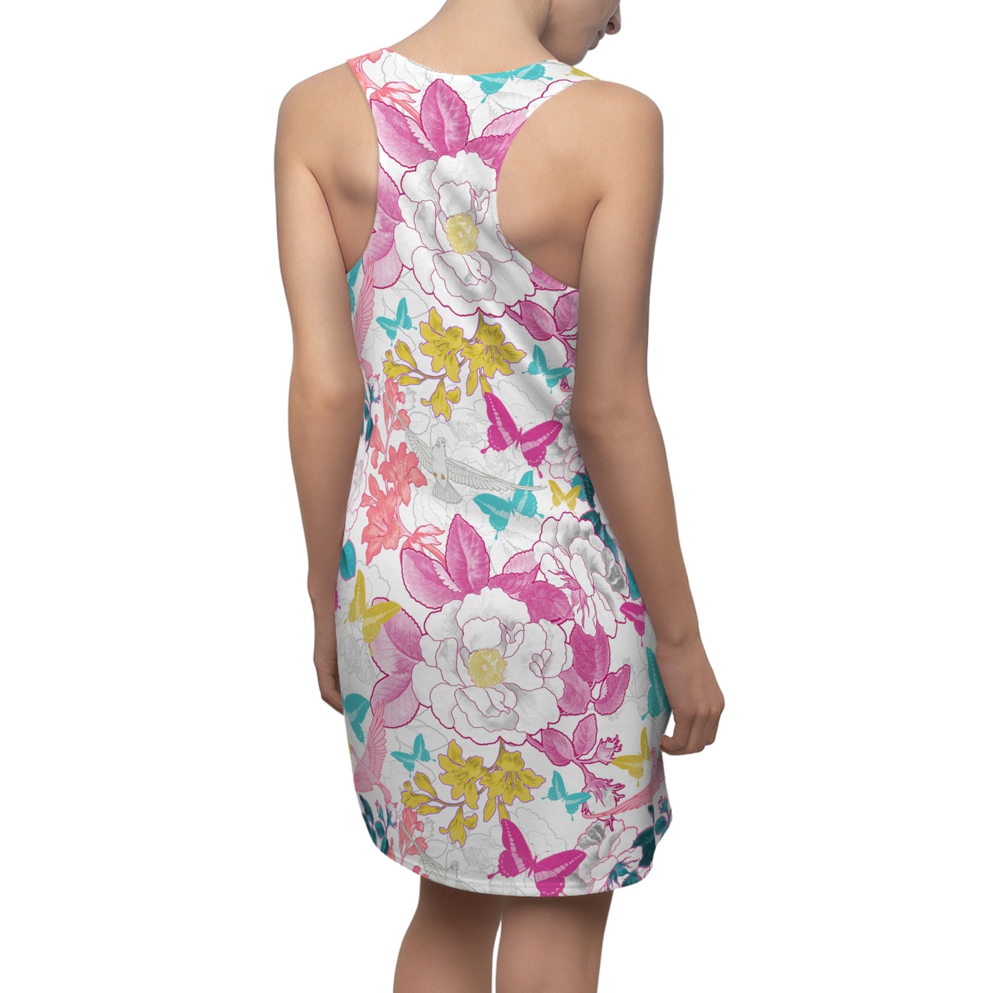 Racerback Dress - Colorful Dove Print