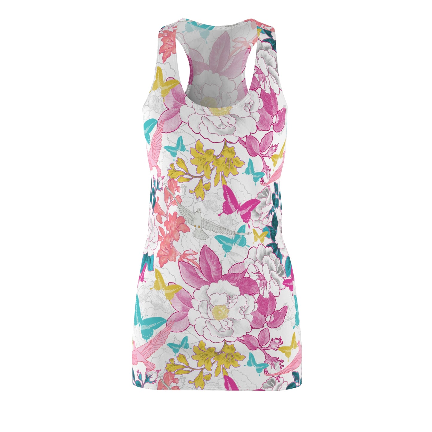 Racerback Dress - Colorful Dove Print