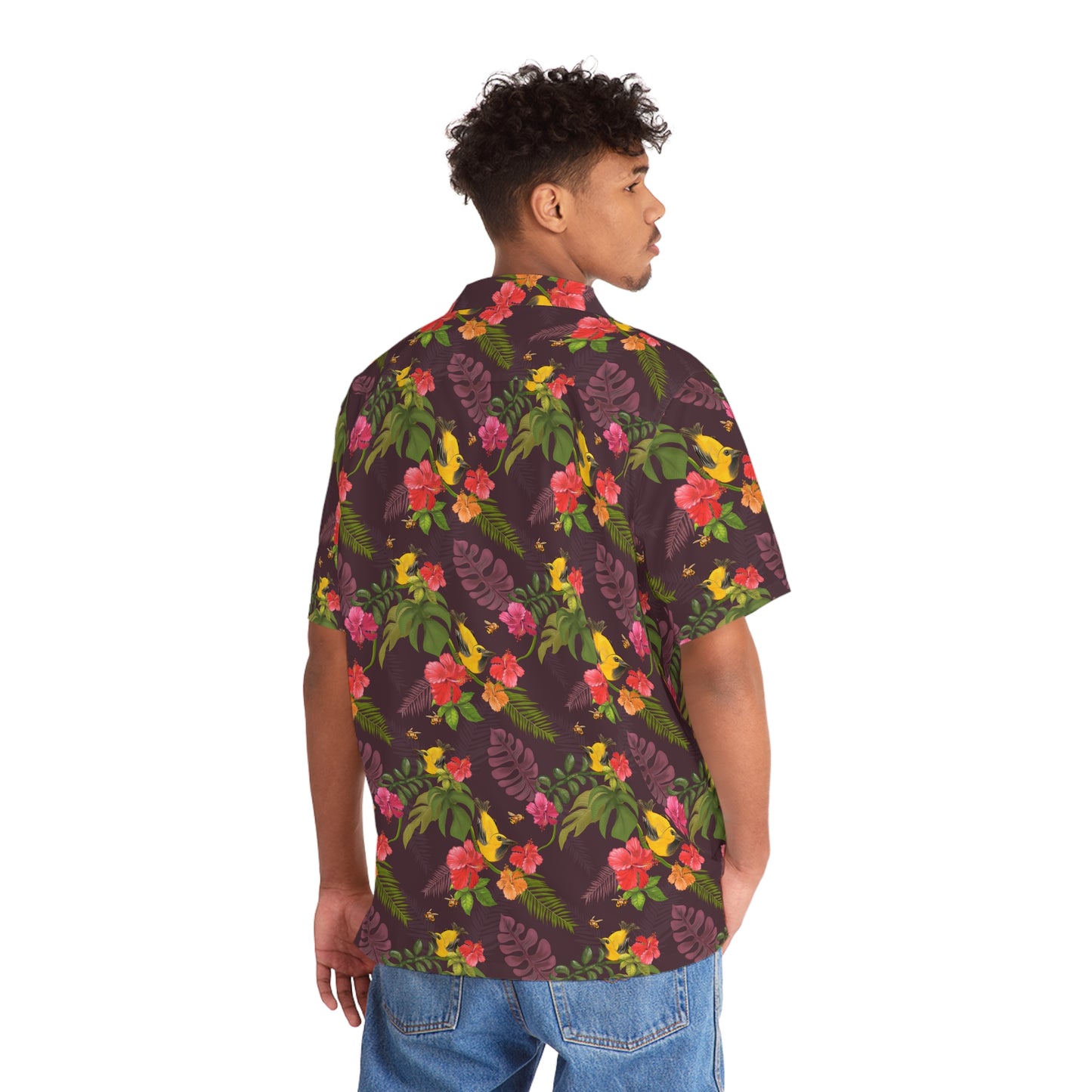 Finches and Bees - Carry On Crow Clothing Co. - collared button up summer shirt