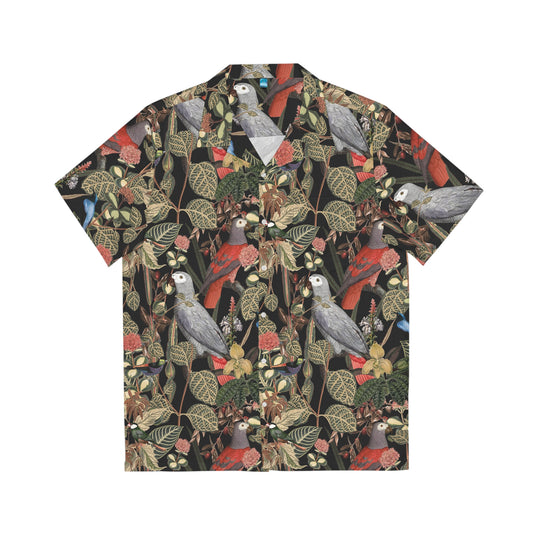 Short Sleeve Button Up - African Grey and Friends - Carry On Crow Clothing Co.