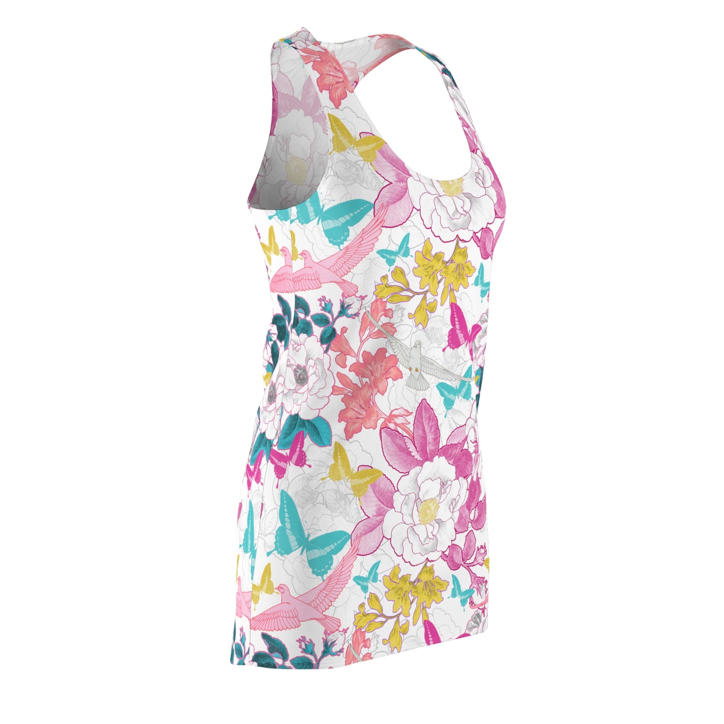 Racerback Dress - Colorful Dove Print