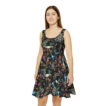 Skater Dress - Peacockin' Large Print